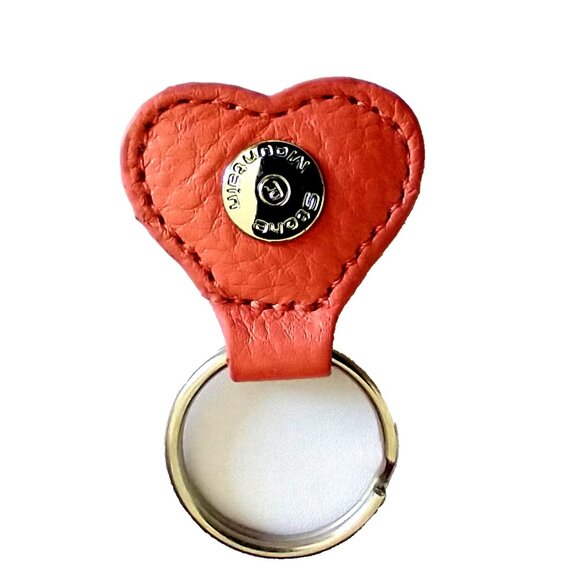 Stone Mountain Purse Coral/Orange Leather Shoulder Bag Adjustable Strap - Med - Picture 11 of 16